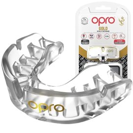 Капа для бокса OPRO Gold (возраст до 10) Clear (art.102505007)