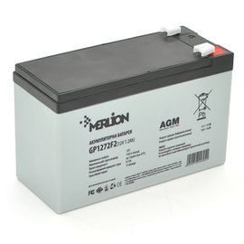 Акумуляторна батарея Merlion AGM 12V 7.2Ah Black/White (GP1272F2BW)