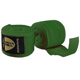 Бинты боксерские Green Hill Cotton 2,5 м зеленые (ВР-6235а), Цвет: Зелёный, Длина бинта: 2.5 м