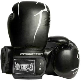 Боксерські рукавички PowerPlay 3018 Jaguar Чорні 12 ун (PP_3018_12oz_Black), Вага: 12 унцій