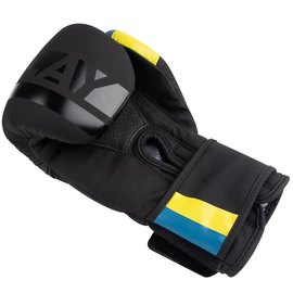 Боксерские перчатки PowerPlay 3021 Ukraine Черные 10 ун (PP_3021_10oz_Black), Вес: 10 унций, Цвет: Чёрный, изображение 2