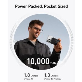 Повербанк Anker MagGo 10000 mAh Qi2 15W + USB-C PD 27W Black (A1654G11), зображення 6