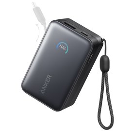 Повербанк Anker Nano 10000 mAh 45W Built-In USB-C Cable Black (A1638H11), зображення 2