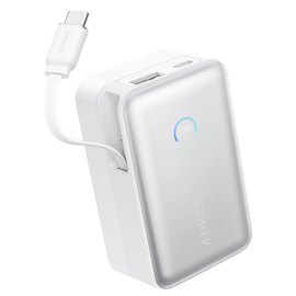 Повербанк Anker Nano 10000 mAh 45W Built-In USB-C Cable White (A1638H21), зображення 2