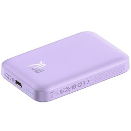Повербанк Baseus Magnetic Mini Air Wireless Fast Charge 6000 mAh 20W Purple (P10059002513-00), изображение 4