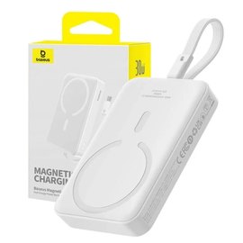 Повербанк Baseus Magnetic Mini Wireless Fast Charge 10000 mAh 30W White (P1002210B223-00), изображение 5