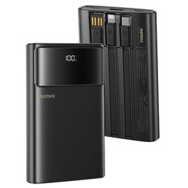 Повербанк Remax FC-03 10000 mAh PD20W+22.5W (with cable Type-C+Lightning+USB) Black