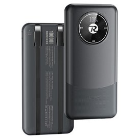 Повербанк Remax RPP-37 10000 mAh 20W+22.5W (with cable Type-C+Lightning) Black