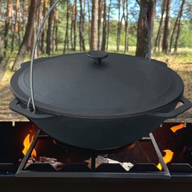 Казан азіатський Mzavod КА-12 чавунний з кришкою 12 л (KA12-1), зображення 5