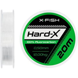 Флюорокарбон X-Fish Hard-X 20m (clear) 0.50mm 12.00kg (1917.03.90), Диаметр, мм: 0.50 мм, Размотка, м : 20 м