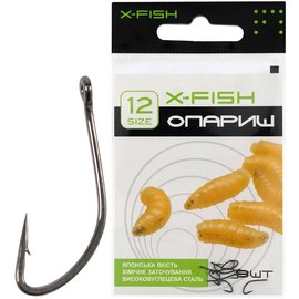 Крючок X-Fish Опарыш #12 (8 шт/уп) (1917.03.62), Номер крючка, № : 12