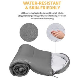 Спальный мешок KingCamp Oasis 250S Comf +12&deg;C / Lim +7&deg;C / Extr -3&deg;C Medium grey (KS3221_MEDIUMGREY_L), Цвет : Серый, изображение 4