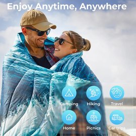 Кемпинговое одеяло KingCamp Smart 150 XL Seawave (KS2436_SEAWAVE), изображение 3