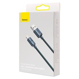 Кабель Baseus Lightning Crystal Shine Series 1.2m, 2.4A Black (CAJY000001), изображение 5