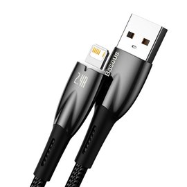 Кабель Baseus Lightning Glimmer Series Fast Charging Data Cable 1m, 2.4A Black (CADH000201), изображение 2