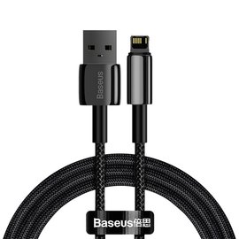 Кабель Baseus Lightning Tungsten Gold Fast Charging 1.2m, 2.4A Black (CALWJ-01)