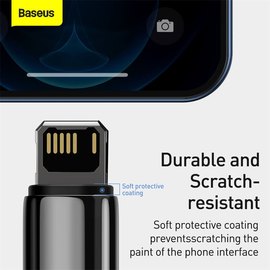 Кабель Baseus Lightning Tungsten Gold Fast Charging 1.2m, 2.4A Black (CALWJ-01), изображение 2