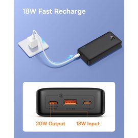 Повербанк Baseus Airpow 20000 mAh 20W Black (P10022804113-00), изображение 6