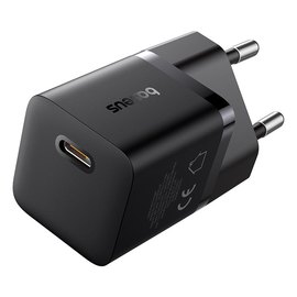 Зарядное устройство Baseus GaN5 Fast Charger mini 1Type-C, 25W/3A, PD/QC (With C to C 100W 1m cable) Black (P10110909113-01), изображение 4