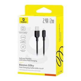 Кабель Baseus Lightning Silky Series Fast Charging Cable 2.4A, 2m Black (P10377702113-01), изображение 5