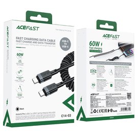 Кабель ACEFAST USB-C to USB-C 1.2m, 60W/3A Black (6974316283706), изображение 4