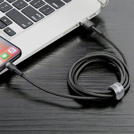 Кабель Baseus Lightning Cafule 0.5m, 2.4A Black (CALKLF-AG1), изображение 4
