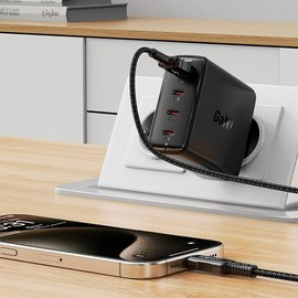 Зарядное устройство ACEFAST PD GaN charger A94 3USB-C/1USB-A, 100W/3A, PD/QC Black (6974316283133), изображение 3