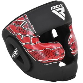 Боксерский шлем RDX F17 Aura Head Guard черный/красный S (HGR-F17BR), Размер: S, Цвет: Черный/Красный, изображение 2