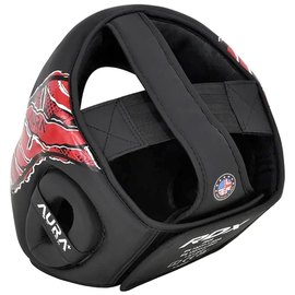 Боксерский шлем RDX F17 Aura Head Guard черный/красный S (HGR-F17BR), Размер: S, Цвет: Черный/Красный, изображение 3
