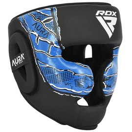 Боксерский шлем RDX F17 Aura Head Guard черный/синий L (HGR-F17BU), Размер: L, Цвет: Черный/Синий