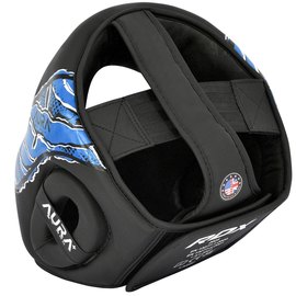 Боксерский шлем RDX F17 Aura Head Guard черный/синий L (HGR-F17BU), Размер: L, Цвет: Черный/Синий, изображение 2