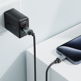 Кабель ACEFAST USB-A to USB-C alloy charging data cable C20-04 1.2m, 3A Black (6974316283782), изображение 2