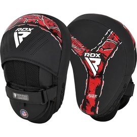 Лапы боксерские RDX Focus Pad Aura F17 Black/Red (FPR-F17BR), Цвет: Чёрный/Красный