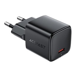 Зарядное устройство ACEFAST PD mini GaN USB-C fast charger A118 1USB-C, 30W/3A Black (6974316284994)