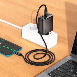 Зарядное устройство HOCO Article charger CS26A 1USB/2Type-C, 45W/3A, PD/QC Black (6942007639811), изображение 3