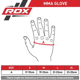 Перчатки для ММА RDX F17 Grappling Gloves Aura Black/Red S (GGR-F17BR), Размер: S, Цвет: Чёрный/Красный, изображение 5