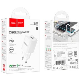 Зарядное устройство HOCO Charm charger C149A 1USB/1Type-C, 30W/3A, PD/QC White (6942007630337), изображение 4