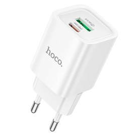 Зарядное устройство HOCO Charm charger C149A 1USB/1Type-C, 30W/3A, PD/QC White (6942007630337), изображение 3