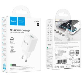 Зарядний пристрій HOCO Charm single port QC charger C145A 1USB, 3A, QC3.0 White (6942007630214), зображення 3