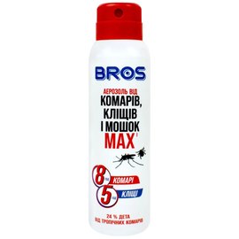 Аэрозоль от комаров и клещей BROS Max 90 мл