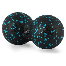 Масажний м'яч подвійний PowerPlay PP-4352 Epp foam peanut ball 8х16 см чорно-блакитний (PP_4352_Cyan_8*16)