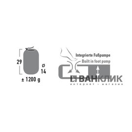 Коврик туристический High Peak Dayton 183x51x7.5cm (Dark Grey) 926795
