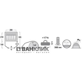 Палатка High Peak Kira 5 (Gray) 926275