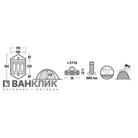 Палатка High Peak Woodpecker 3 (Pesto/Red) 925387