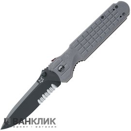 Нож Fox Predator II, полусеррейтор, серый (FX-446GRS)
