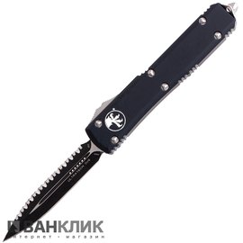 Нож Microtech Ultratech Double Edge Black Blade, серрейтор 122-3