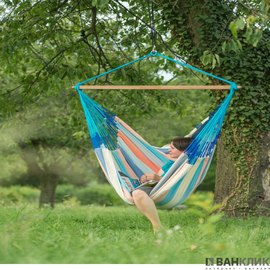 Стул-гамак со стойкой La Siesta dolphin DOL213VEA161, Цвет: Голубой, изображение 2