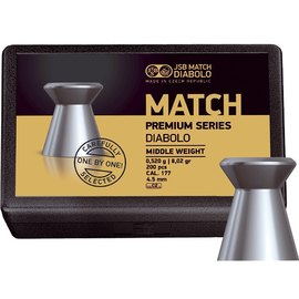 Свинцовые пули JSB Match Premium middle 4.48 мм, 0.52 г 200 шт (1019-200)
