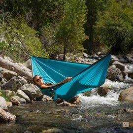 Одноместный туристический гамак La Siesta Colibri turquoise CLH15-3, Цвет: Чёрный/Зелёный, изображение 3
