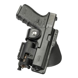 Кобура Fobus для Glock-17/22 с подствольным фонарем, поясной фиксатор, черный (EM17)